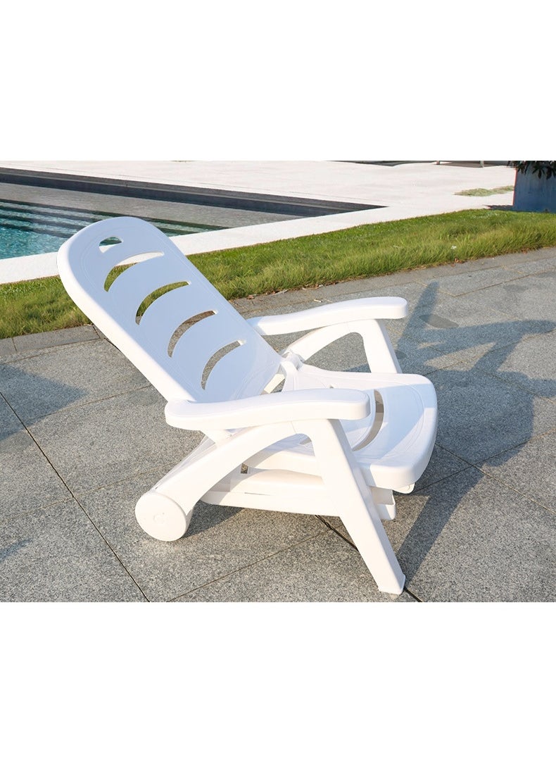 CityRiya-Long - Sun Loungers and Side Table, Gravity Chairs with Table for Relaxing, Outdoor Reclining Lounge Chair, Sun Tanning Chair, Adjustable Sun Bed and Tables for Beach, Pool (2 Chairs+ 1 Table) - Image 1