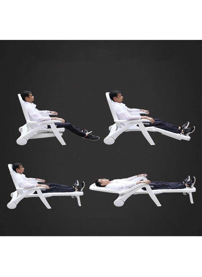 CityRiya-Long - Sun Loungers and Side Table, Gravity Chairs with Table for Relaxing, Outdoor Reclining Lounge Chair, Sun Tanning Chair, Adjustable Sun Bed and Tables for Beach, Pool (2 Chairs+ 1 Table) - Image 1