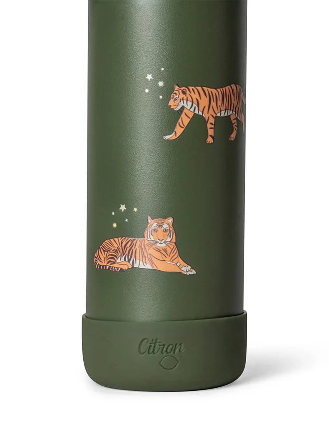 Citron Stainless Steel Water Bottle 350ml - Tiger - Insulated & Leakproof Bottle for Kids
