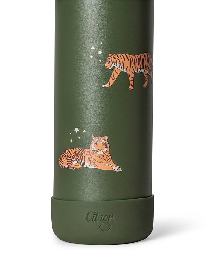 Citron Stainless Steel Water Bottle 350ml - Tiger - Insulated & Leakproof Bottle for Kids  - Image 4