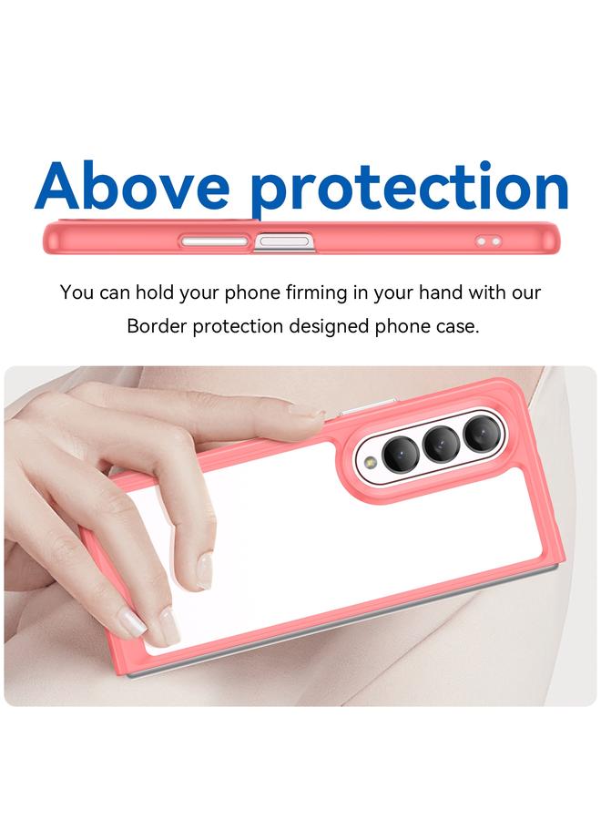 اس-توب جراب لهاتف Samsung Galaxy Z Fold3 5G من سلسلة ملونة من الأكريليك + جراب هاتف TPU - Image 5