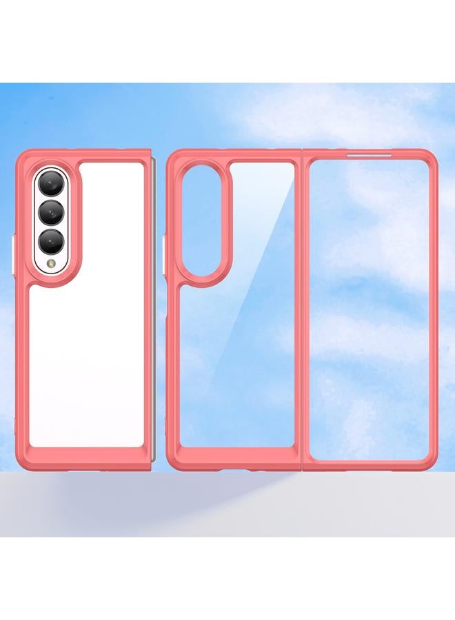 اس-توب جراب لهاتف Samsung Galaxy Z Fold3 5G من سلسلة ملونة من الأكريليك + جراب هاتف TPU - Image 2