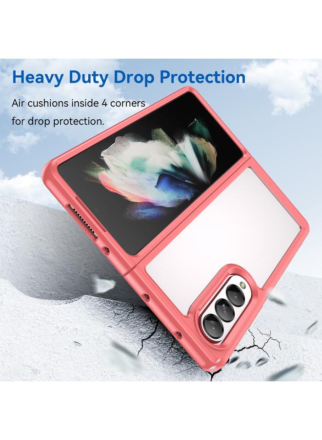 اس-توب جراب لهاتف Samsung Galaxy Z Fold3 5G من سلسلة ملونة من الأكريليك + جراب هاتف TPU - Image 3