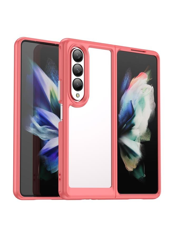 اس-توب جراب لهاتف Samsung Galaxy Z Fold3 5G من سلسلة ملونة من الأكريليك + جراب هاتف TPU - Image 1