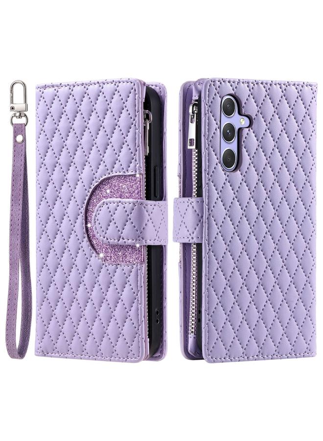 اس-توب جراب لهاتف Samsung Galaxy A25 5G جراب هاتف من الجلد اللامع بسحاب شبكي - Image 3