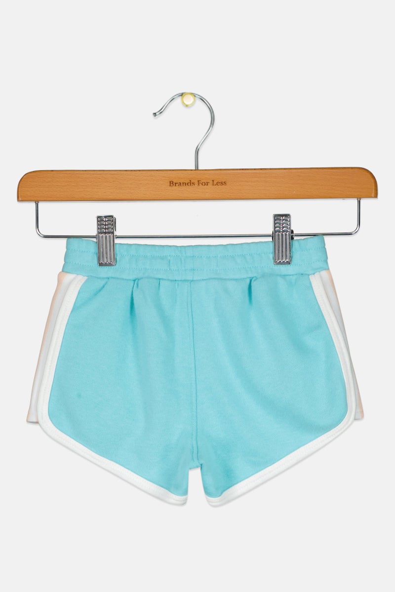 Levi's Toddlers Girl Brand Logo Knit Shorts, Light Blue - Image 2