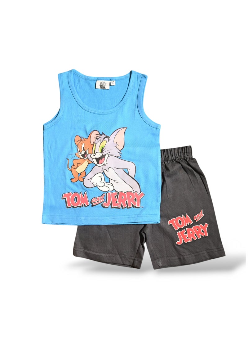Tom And Jerry TOM & JERRY - ‬‪BOYS SLEEVELESS SHORT SET‬  - Image 1