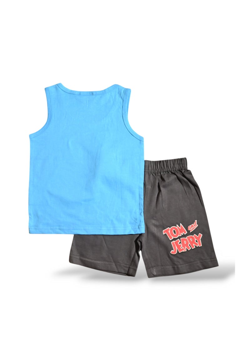 Tom And Jerry TOM & JERRY - ‬‪BOYS SLEEVELESS SHORT SET‬  - Image 4