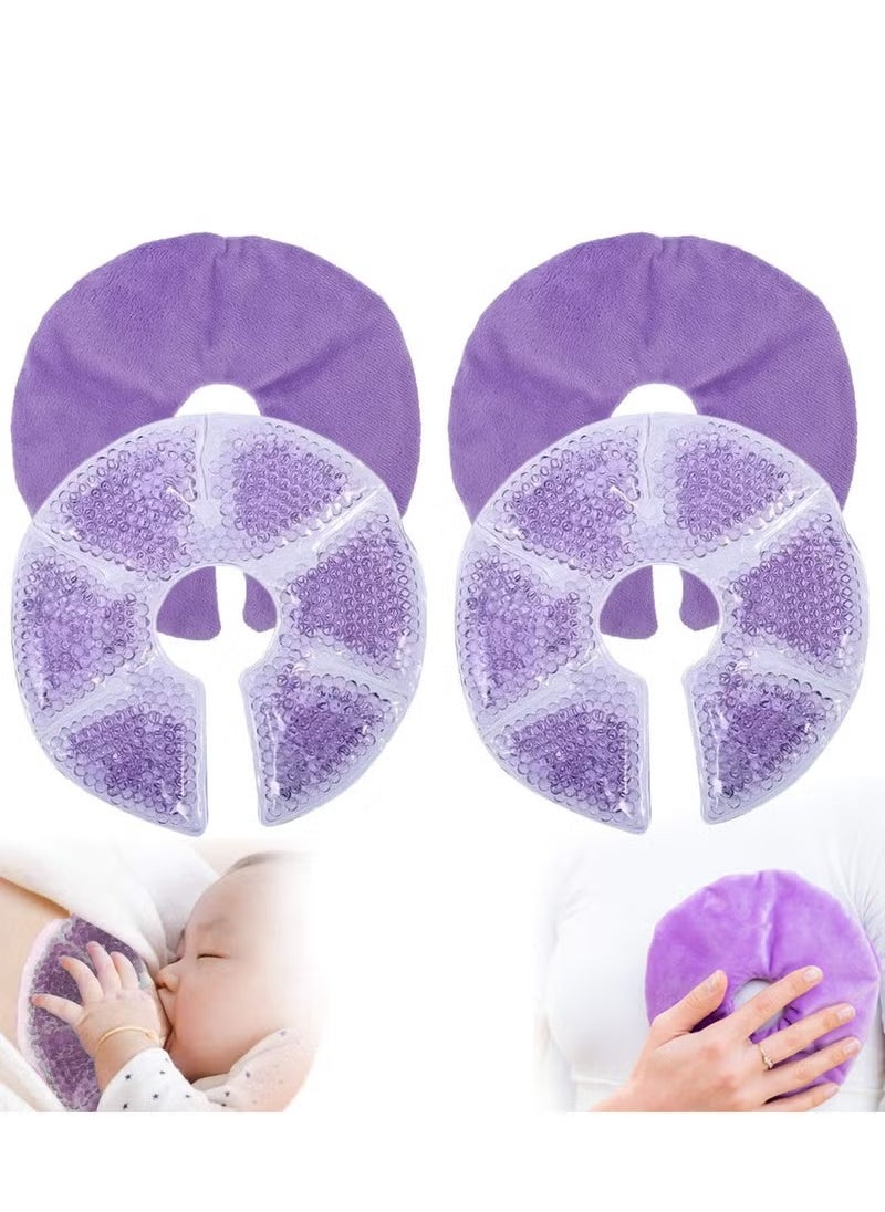MIXDE Breast Therapy Pads, Hot Cold Breastfeeding Gel Pads, Breastfeeding Essentials and Postpartum Recovery, Engorgement, Microwavable  - Image 1