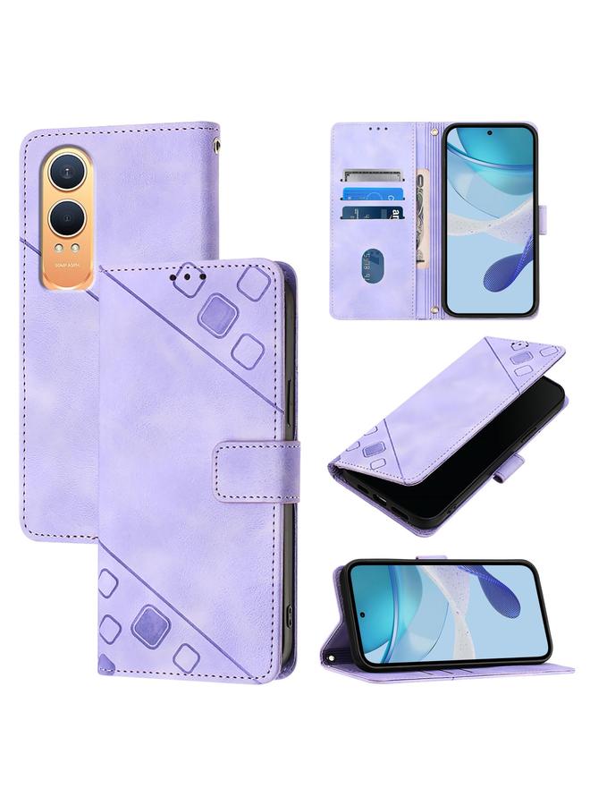 S-TOP Case For OnePlus Nord CE4 Lite 5G Skin-feel Embossed Leather Phone Case - Image 1