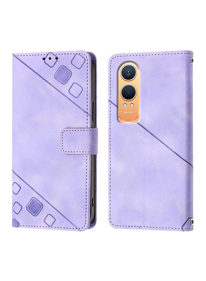 S-TOP Case For OnePlus Nord CE4 Lite 5G Skin-feel Embossed Leather Phone Case - Image 3