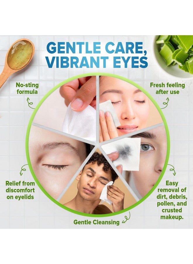 JJ CARE Eyelid Cleaning Wipes 80 Pcs, Individually Wrapped Eye Lid Scrubbing Wipes, Moisturizing Eye Wipes For Irritated, Itchy, And Dry Eyes, Hypoallergenic Eye Scrub Cleaning Pads - Image 5