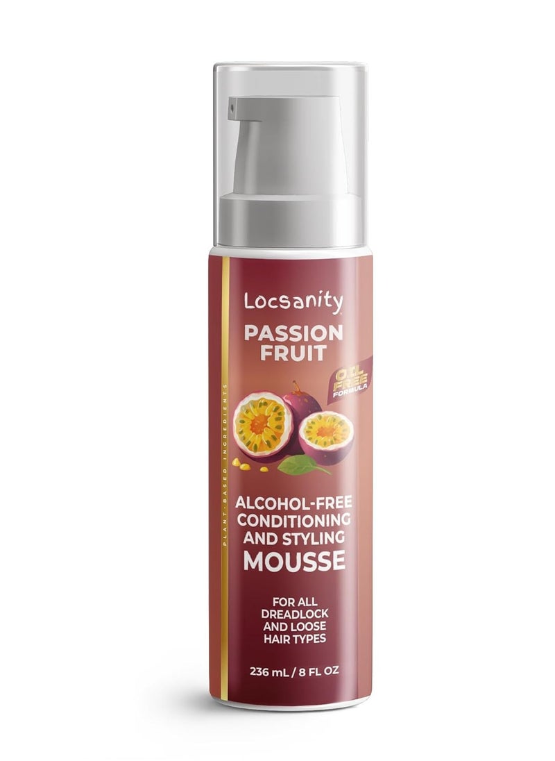 Locsanity Locsanity Passion Fruit Alcohol-Free Conditioning and Styling Mousse, Rolling, Twisting, Locking Mousse- Dreadlocks, Locs, Sisterlocks, Loose Natural Hair, Braidlocs  - Image 2