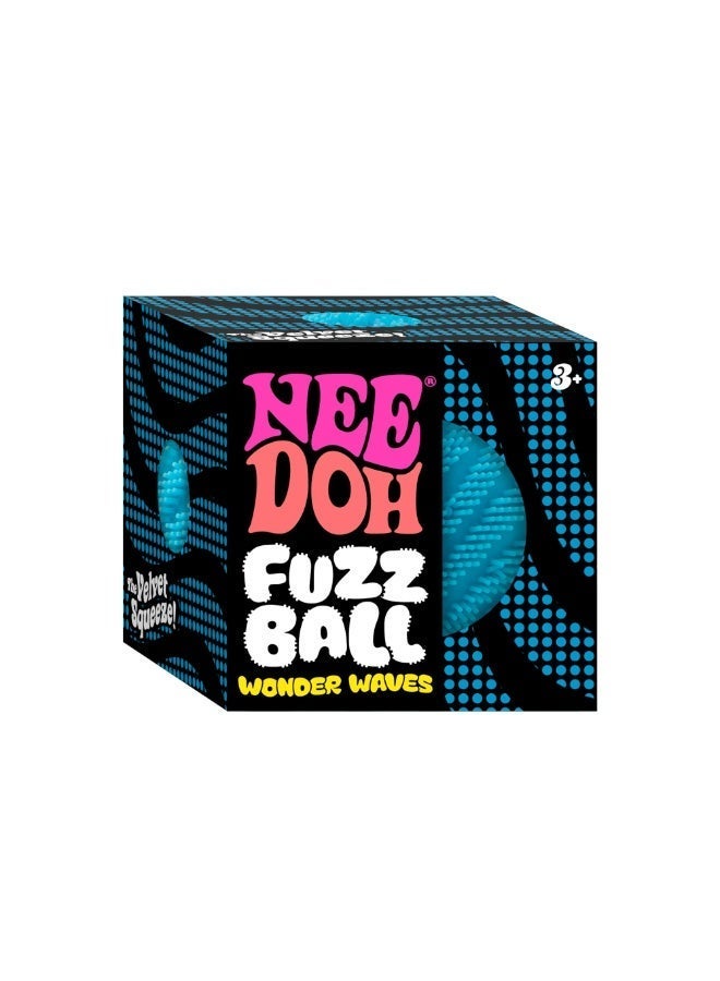 Schylling Needoh Fuzz Ball-Sensory Squeeze Toy with Super Solid Squish-Wonder Waves(Blue) - Image 2