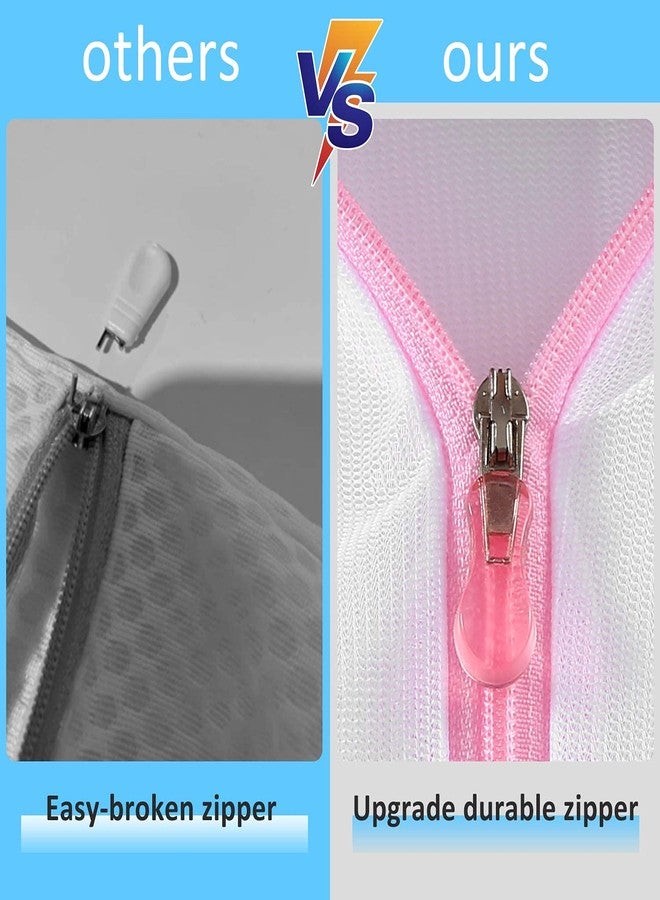 BESTOTTAM حقيبة غسيل شبكية من بيستوتام مزودة بسحاب، حقائب غسيل ملابس للبلوزات، حمالات الصدر، الجوارب، الجوارب الطويلة، الملابس الداخلية، الأحذية، الملابس الداخلية النسائية، حقيبة تنظيم وتخزين للسفر (مجموعة من 7 حقائب شبكية دقيقة) - Image 5