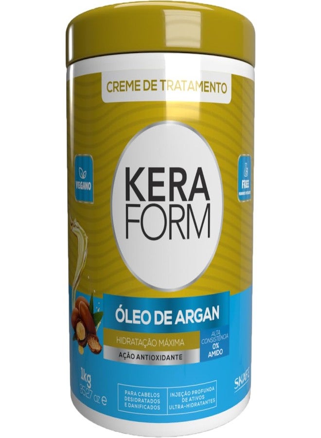 Skafe - Linha Keraform (Tratamento) - Creme Intensivo Oleo de Argan 1 Kg - (Keraform (Treatment) Collection - Argan Oil Intensive Cream Net 32.27 Oz)