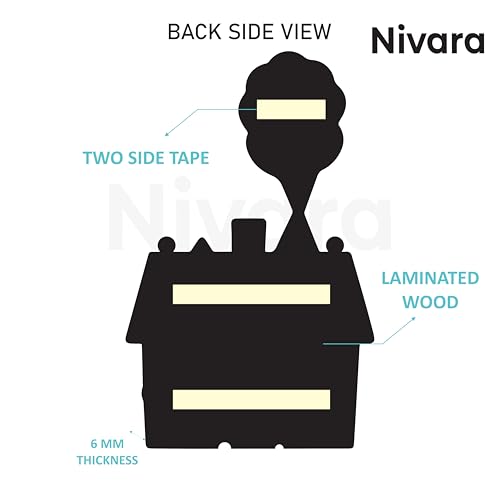 Nivaraprint Up Movie Theme Based Keychain Holder For Couples, Printed Stylish Wooden Keychain For Couples | Gift For Her | Gift For Him | Gift For Girlfriend | Gift For Boyfriend,Multi-Coloured - Image 3