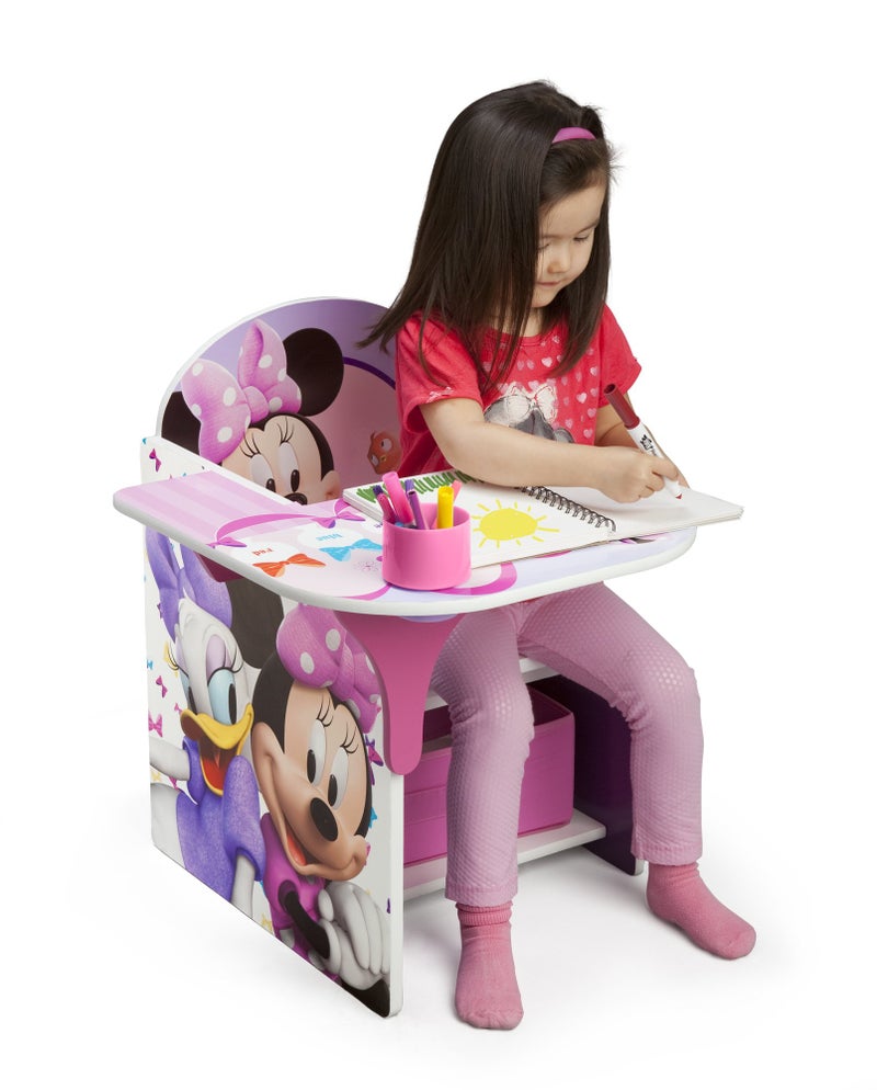 Delta Children Chair Desk With Storage Bin, Disney Minnie Mouse - Image 3