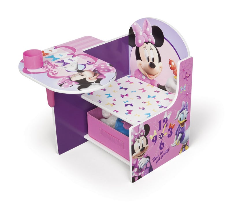 Delta Children Chair Desk With Storage Bin, Disney Minnie Mouse - Image 1