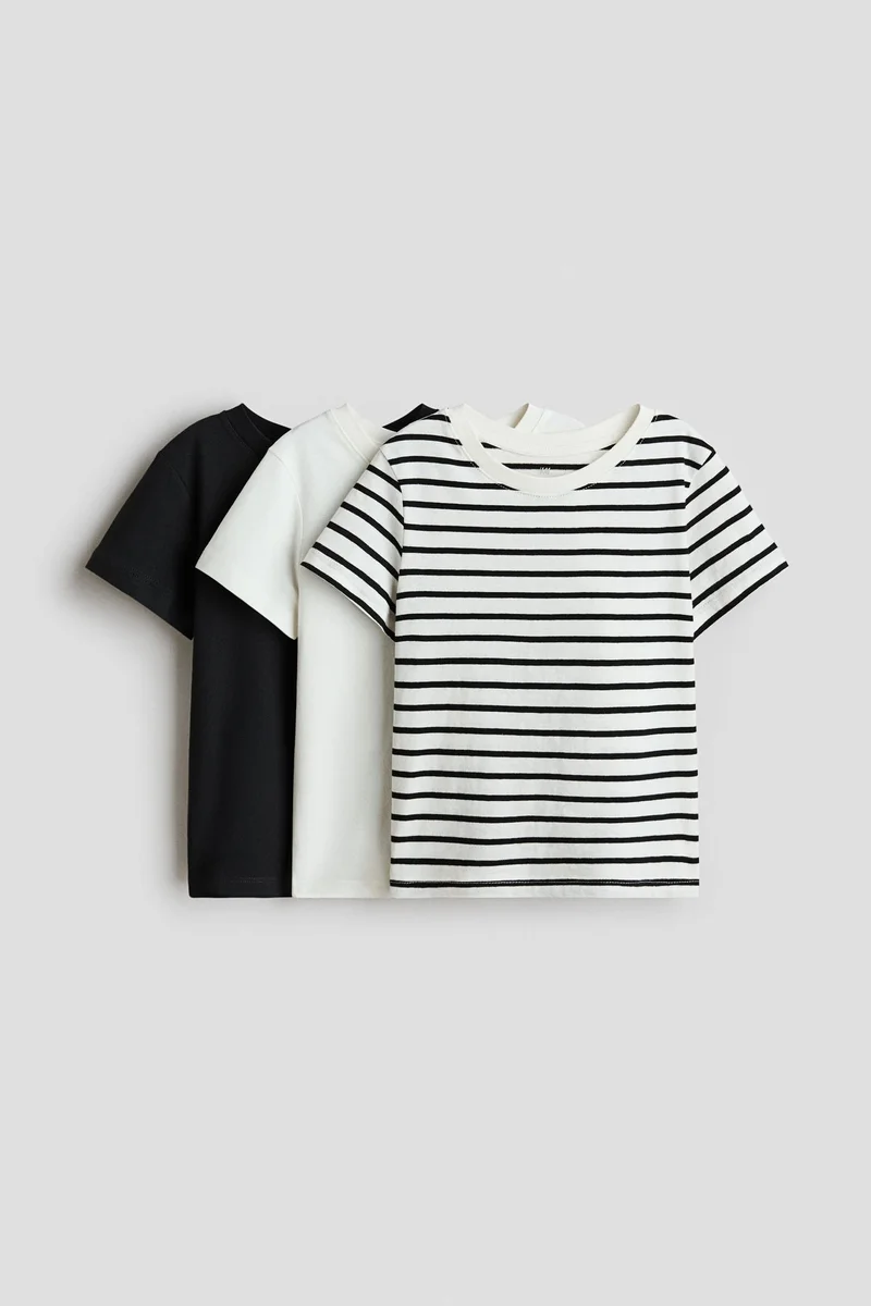H&M 3-pack cotton T-shirts