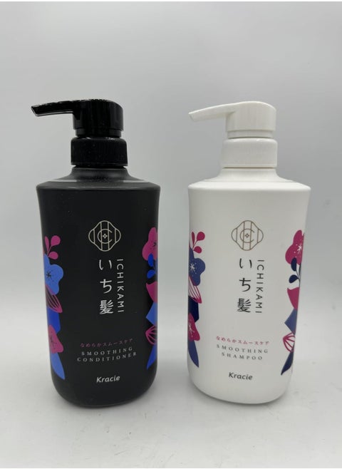 Kracie ICHIKAMI Shampoo and Conditioner Set 480ml ,Pack of 2
