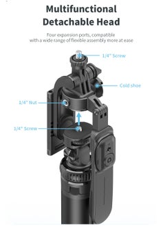 Generic Multifunctional 78.7-inch (About 200cm) Selfie Stick Tripod, with Bluetooth Wireless Remote Control, Portable and Retractable, Compatible with All Kinds of Mobile Phones and Cameras (1/4-inch nut)  - Image 2