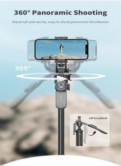 Generic Multifunctional 78.7-inch (About 200cm) Selfie Stick Tripod, with Bluetooth Wireless Remote Control, Portable and Retractable, Compatible with All Kinds of Mobile Phones and Cameras (1/4-inch nut)  - Image 4