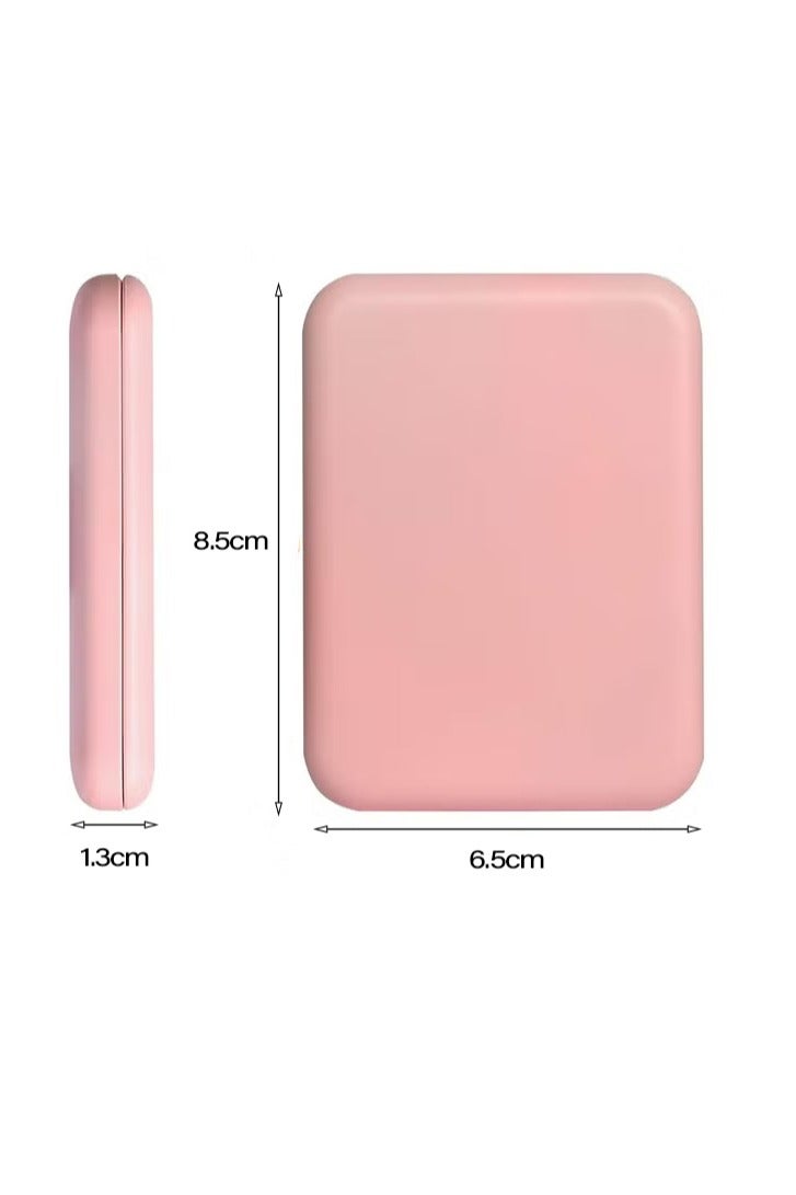 Pocket Mirror, 1X/2.5X Magnification LED Compact Travel Makeup Mirror with Light for Purse, 2-Sided, Portable, Folding, Handheld, Small Lighted Mirror for Gift, Pink - Image 2