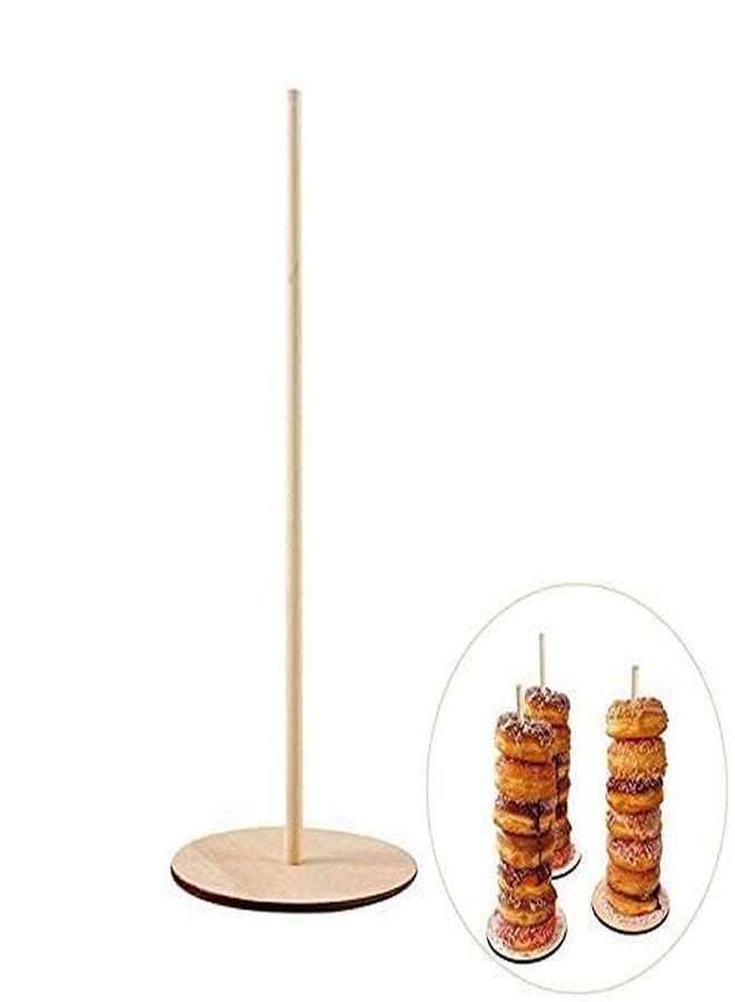 FICJEAD Donut Stand Bagel Holders for Party, 3 PCS Donut Tower Stand for Party, Wooden Dessert Display Dessert Table - Image 4