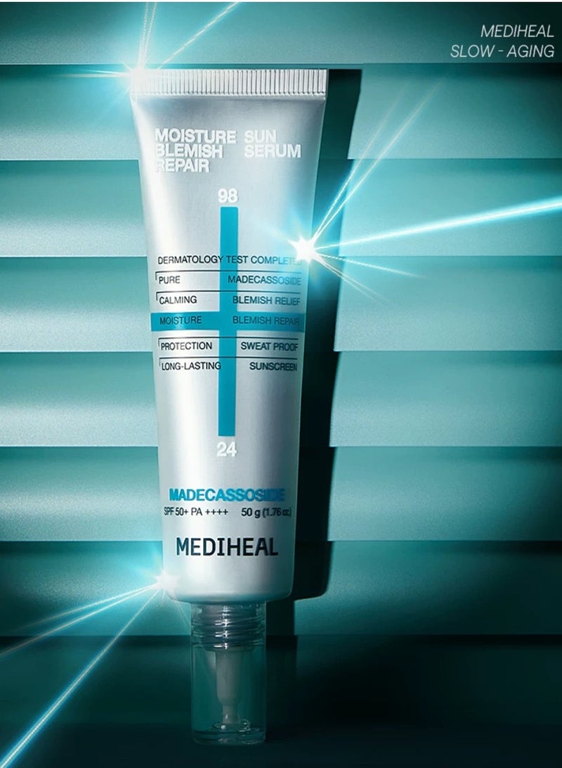 MEDIHEAL Snow grass calming and soothing sunscreen, anti sweat and long-lasting moisturizing sunscreen SPF 50 PA+++50g - Image 2