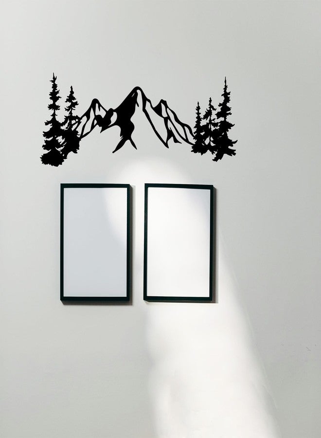لوحة جدارية معدنية من يوزو، بتصميم جبل وغابة، مناسبة لتزيين غرفة المعيشة أو غرفة النوم أو الحديقة الداخلية أو الخارجية (متوسط) - Image 5