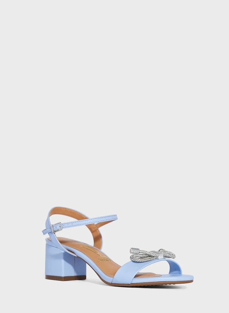 VIZZANO Ivy Ankle Strap Mid Heel Sandals