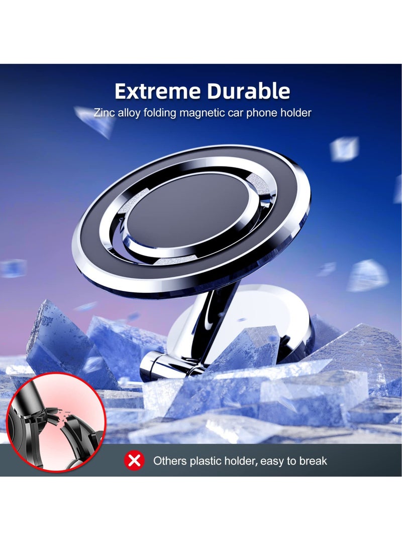 Excefore Car Mount Magnetic Phone Holder, for MagSafe Car Mount Folding Magnetic Phone Holder for Car, Phone Mount Holder for Car Vent Magnetic for iPhone 14 13 12 Pro Plus Max Mini MagSafe Case  All Phones - Image 4