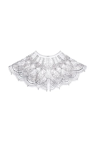 TUTULAND Princess Cape for Girls - Sparkle Sequin Beaded Shawls and Wraps for Dresses - Image 1