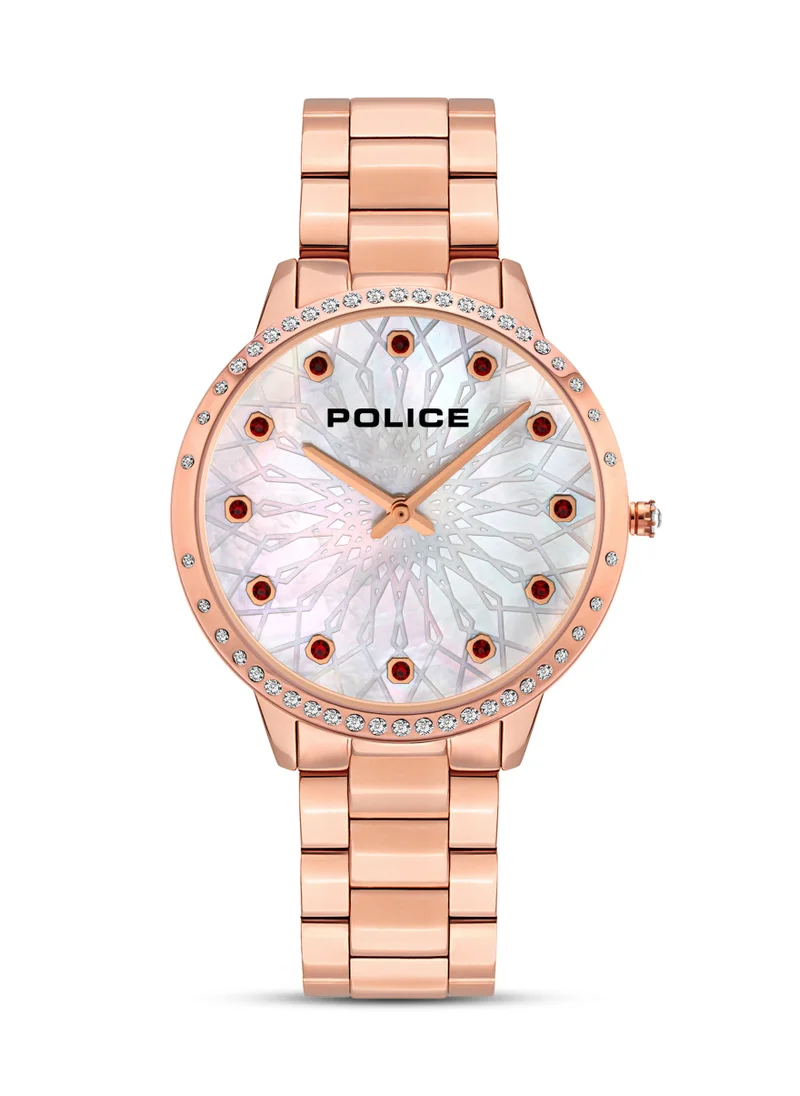 بوليس Horta Watch For Women With Rose gold Metal Bracelet 36 Mm 5 Atm