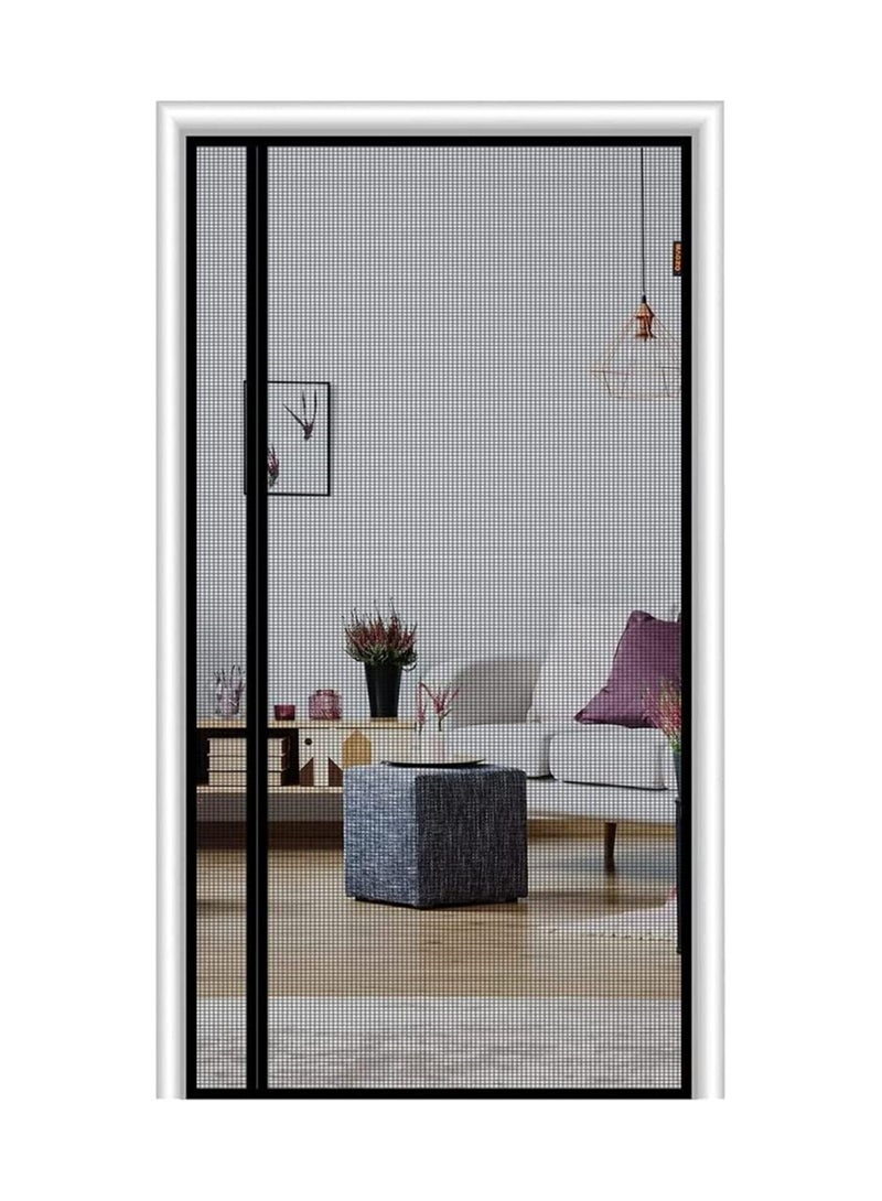 Y&D Magnetic Screen Door, Size 100cm x 210cm, Reversible Left Right Side Opening, Fireproof Material Not, Thicker Fiberglass Mesh, Pets Friendly Door for Living Room Bedroom Kitchen  - Image 1