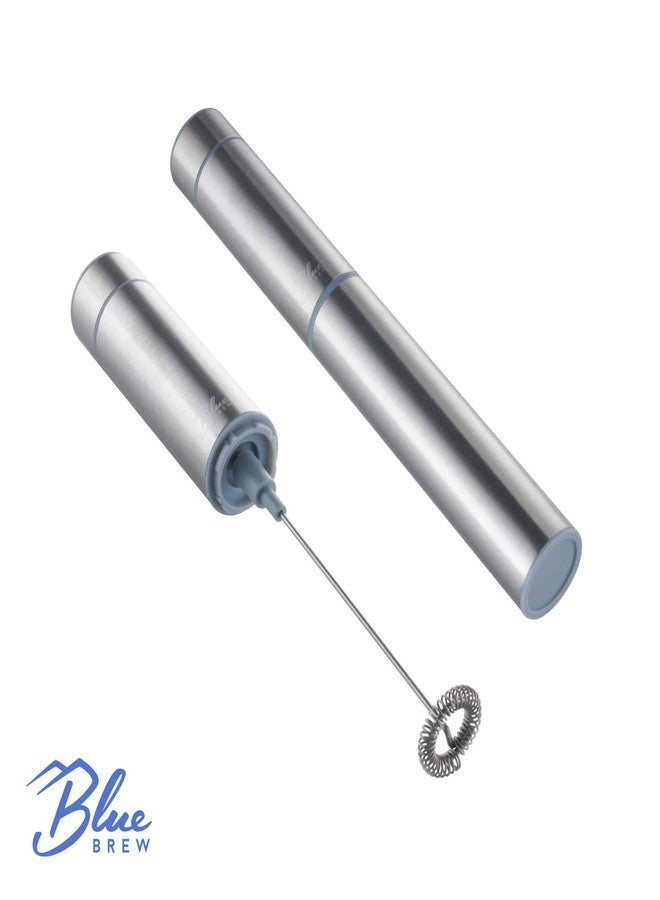 Blue Brew BB1006 Stainless Steel Electric Milk Frother, Handheld Foam Maker, Travel Drink Whisker for Latte, Hot Chocolate - Image 4