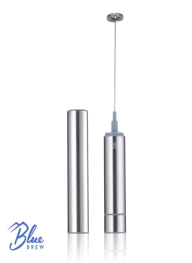 Blue Brew BB1006 Stainless Steel Electric Milk Frother, Handheld Foam Maker, Travel Drink Whisker for Latte, Hot Chocolate - Image 3