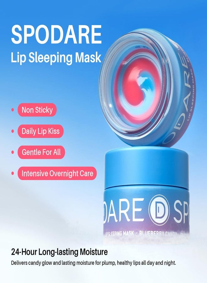 SPODARE Lip Sleeping Mask Blueberry Candy Glow Balm - Long-Lasting Lip Treatment Overnight, Lip Care Hydration, Repair for Dry Cracked Lips, Soft and Nourished Sweet Lips Daily - 0.42 Fl Oz - Image 2