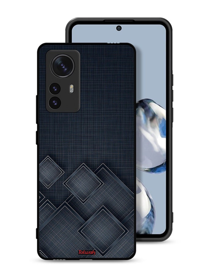 Tolwak Xiaomi 12 Pro Protective Case Cover Squares Pattern On Cloth - Image 1