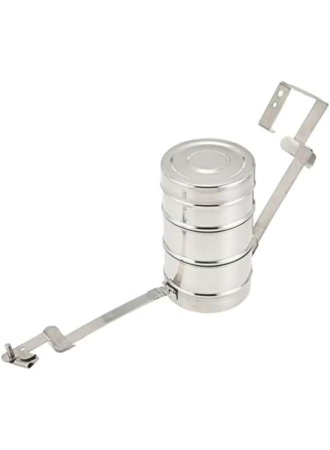 BASURRAH 4-Tier Stainless Steel Tiffin Lunch Box Tray - Odor Resistant, Easy to Clean, Large Food Storage Tray  - Image 4