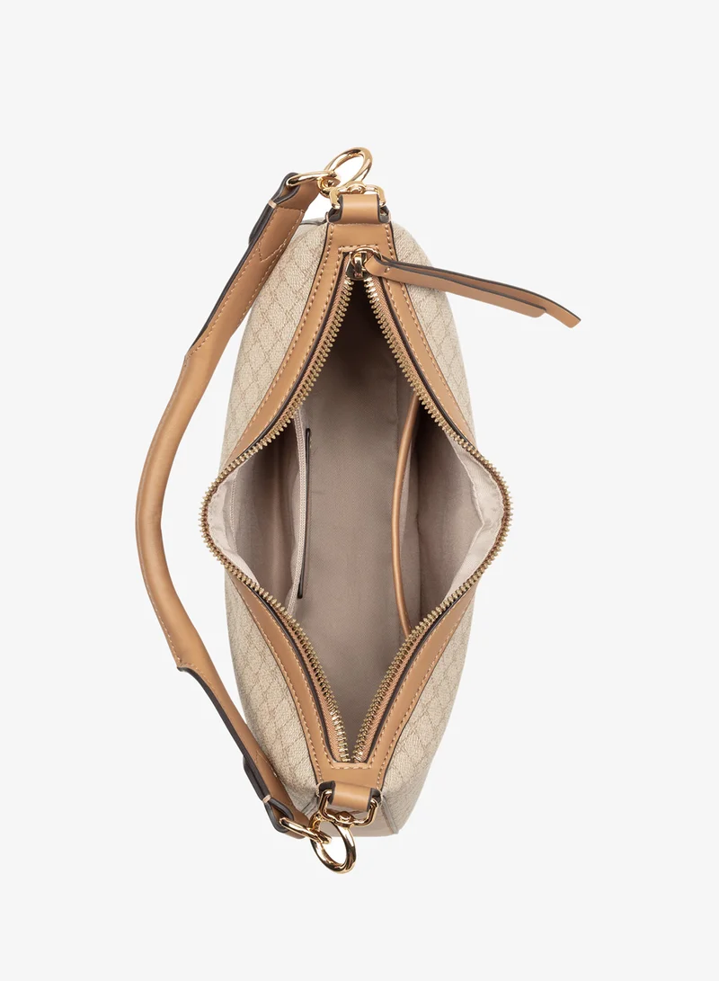 NINE WEST NEW KHAKI LOGO/DARK CAMEL Claramae Convrtble Shoulder Bag for Women | Best Price UAE