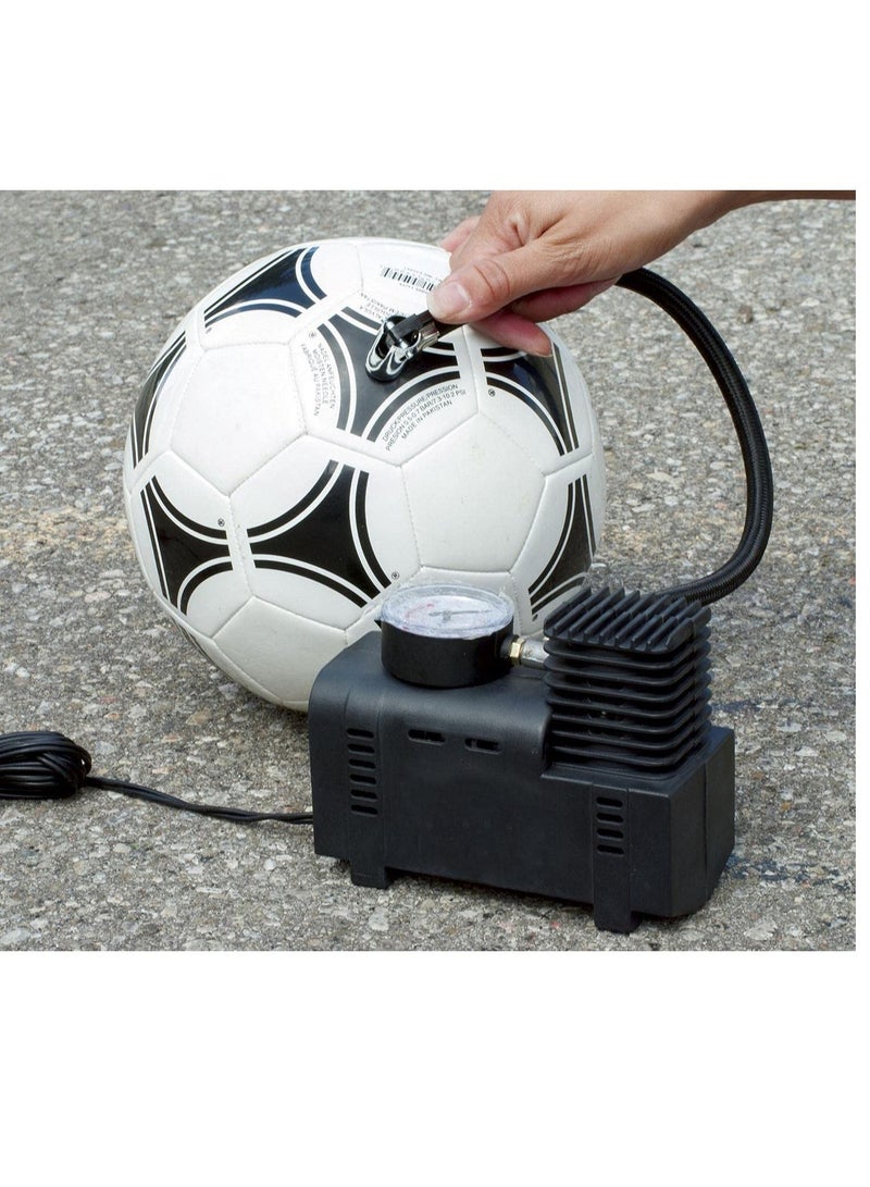 Generic Mini Portable Emergency Air Compressor - Inflator Pump For Car / Motorcycle / Tire / Football - 12V  - Image 3