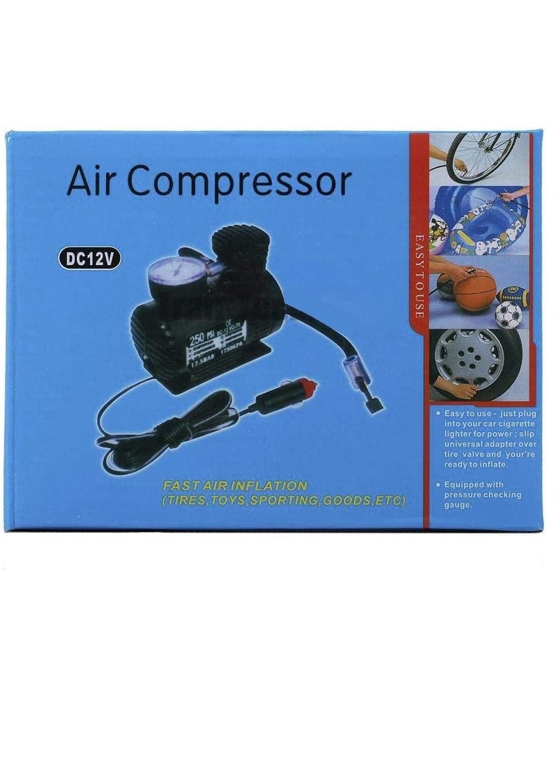 Generic Mini Portable Emergency Air Compressor - Inflator Pump For Car / Motorcycle / Tire / Football - 12V  - Image 2