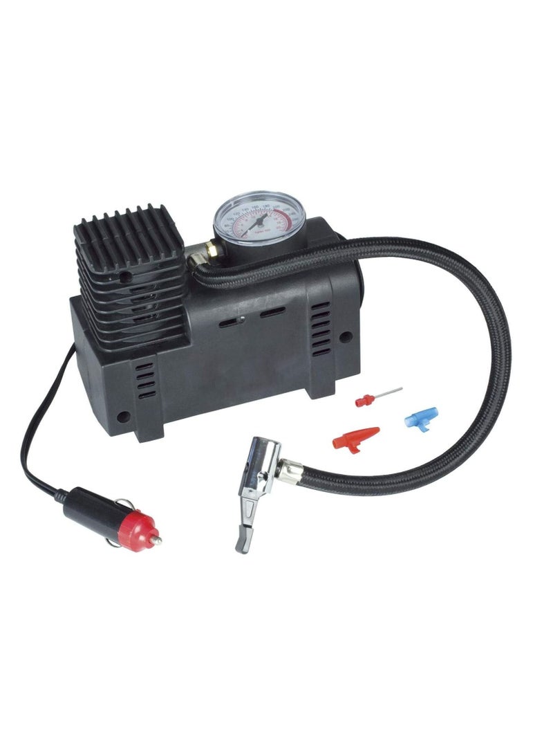 Generic Mini Portable Emergency Air Compressor - Inflator Pump For Car / Motorcycle / Tire / Football - 12V  - Image 1