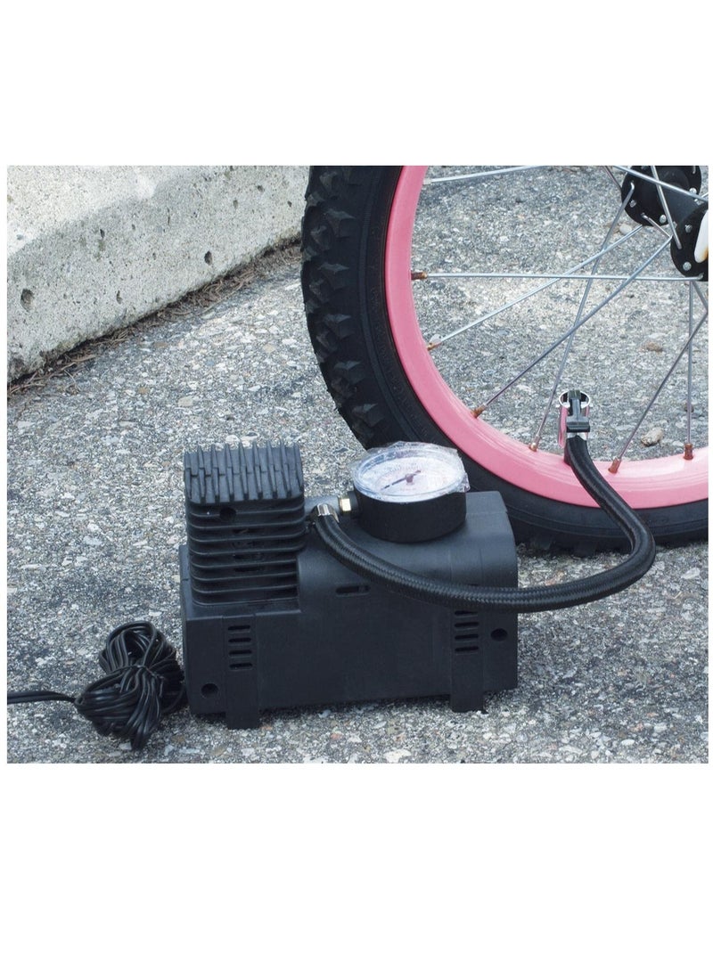 Generic Mini Portable Emergency Air Compressor - Inflator Pump For Car / Motorcycle / Tire / Football - 12V  - Image 4