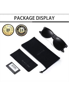 Joopin Polarized Sunglasses UV400 Trendy Square Shades for Men Women Retro Designer Sun Glasses Shady Rays Sunnies (Black Simple packaging)  - Image 5