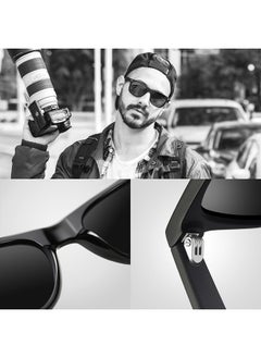 Joopin Polarized Sunglasses UV400 Trendy Square Shades for Men Women Retro Designer Sun Glasses Shady Rays Sunnies (Black Simple packaging)  - Image 4