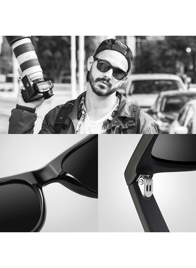 Joopin نظارات شمسية مستقطبة UV400 بظلال مربعة عصرية للرجال والنساء بتصميم كلاسيكي نظارات شمسية Shady Rays (أسود، عبوة بسيطة) - Image 4