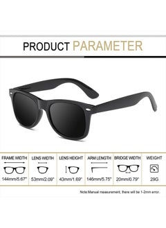 Joopin Polarized Sunglasses UV400 Trendy Square Shades for Men Women Retro Designer Sun Glasses Shady Rays Sunnies (Black Simple packaging)  - Image 3